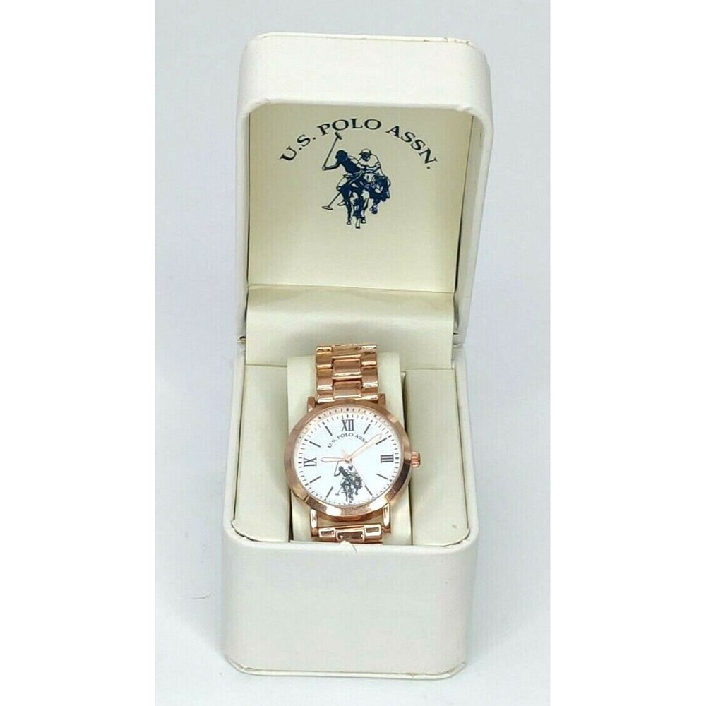 U.S. Polo Assn. Ladies Watch Bracelet Band Rose Gold New Polo Logo